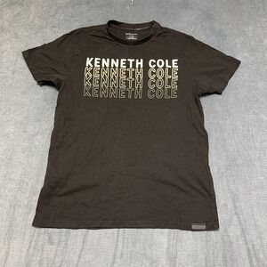Kenneth Cole New York T Shirt Mens XL Black Graphic Print Cotton Everyday Wear